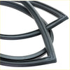 Black rubber front windshield weatherstrip for Nissan Datsun Bluebird 510 with smooth flexible profile and reinforced edges