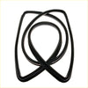 Black rubber front windshield weatherstrip gasket for Toyota Hilux 1978-1983 with smooth glossy finish and rounded edges