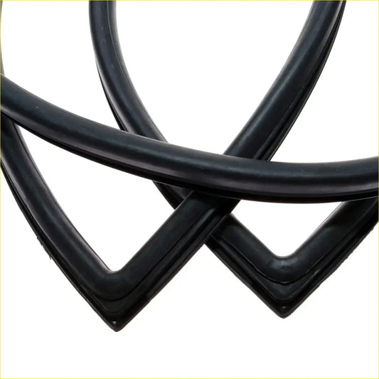 Front windshield weatherstrip for Toyota Hilux RN10 1968-1972 black rubber weather stripping seals close-up view