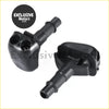 Black plastic front windshield wiper washer jet nozzles for mitsubishi with matte finish and dual spray holes