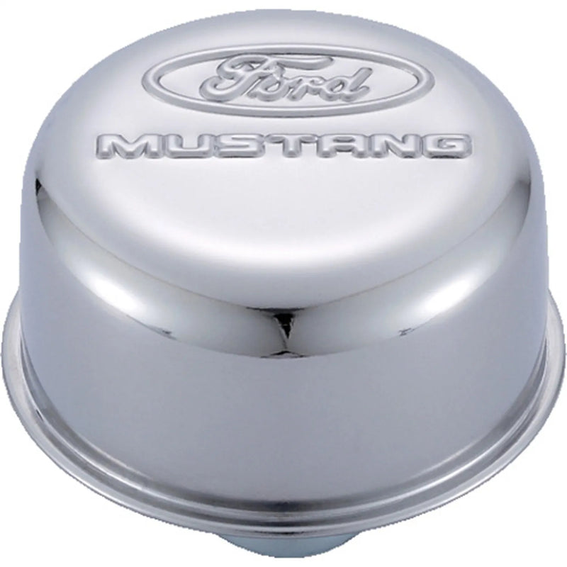 Ford Racing Chrome Breather Cap w/ Ford Mustang Logo (Mustang 65-95)