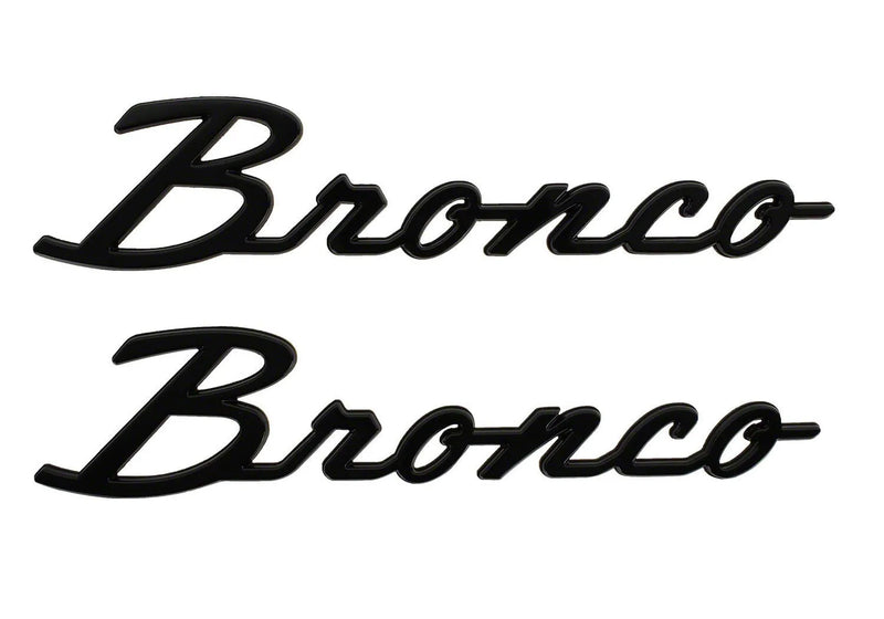 Ford Racing Classic Script Fender Badge Kit - Gloss Black (Bronco 21-24)