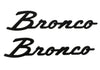 Ford Racing Classic Script Fender Badges - Matte Black Pair (Bronco 21+)