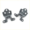 Gray metal hinge brackets with matte finish and multiple mounting holes for frt rhs door hinges mitsubishi triton l200