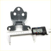 Dark gray metal front right door hinge with three circular cutouts for mitsubishi triton l200 colt k14t k15t k20 k30