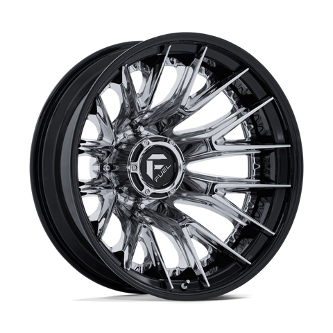 Fuel Catalyst Dually D407 24x8.25 8x210 -221mm Chrome Gloss Black Lip