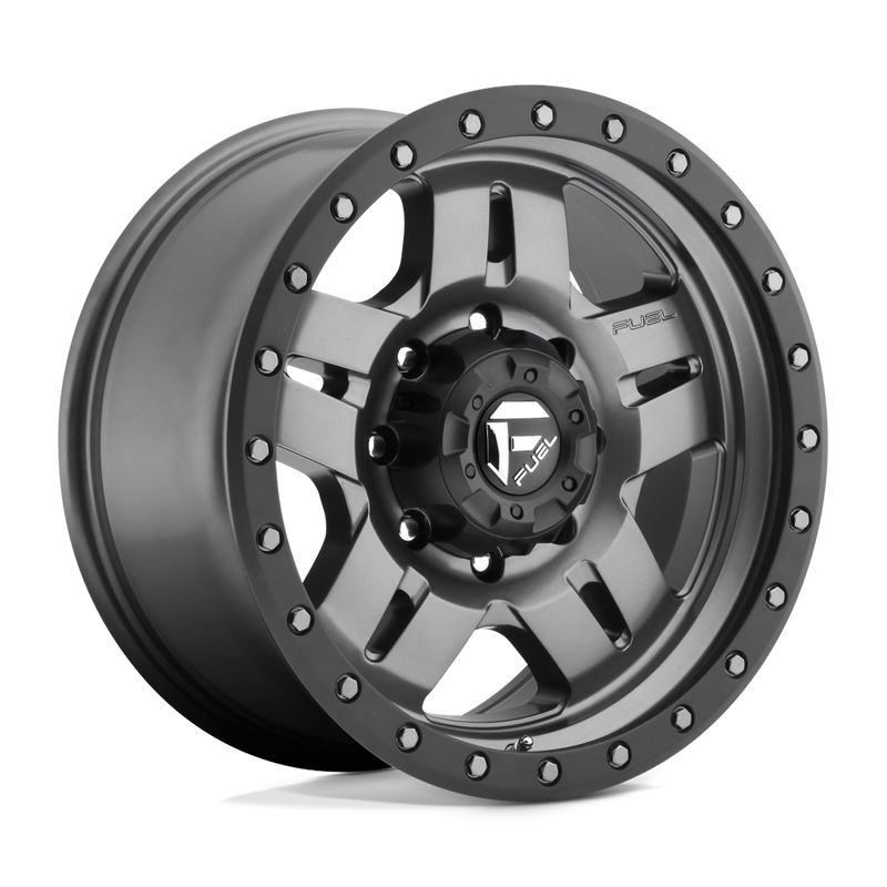 Fuel Anza D558 Matte Gunmetal Black Bead Ring