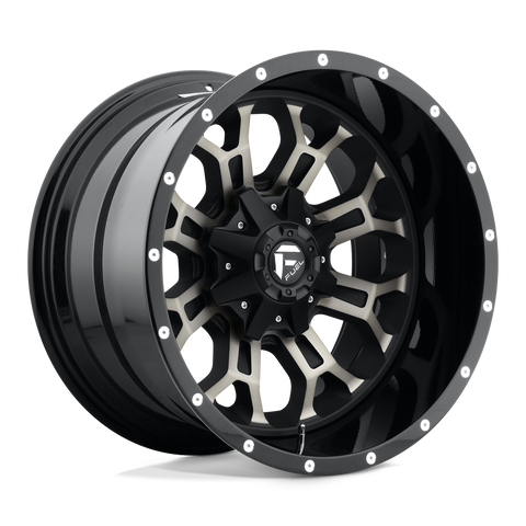 Fuel Crush D561 17x9 6x135/6x139.7 +1mm Gloss Machined Double Dark Tint