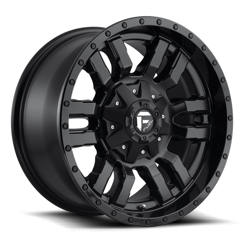 Fuel Sledge D596 Matte Black Gloss Black Lip