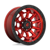 Fuel Covert D695 16x8 6x139.7 +1mm Gloss Red Black Bead Ring