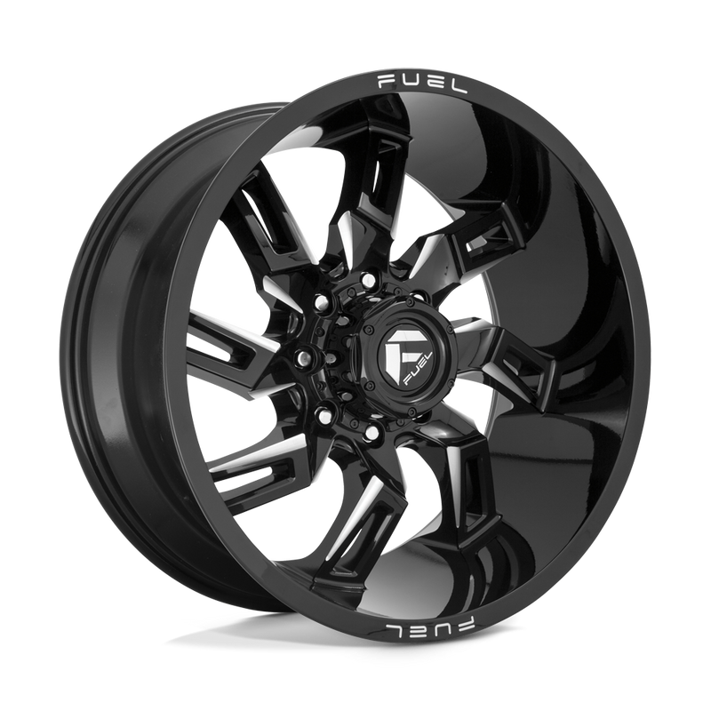Fuel Lockdown D747 22x10 8x165.1 -18mm Gloss Black Milled