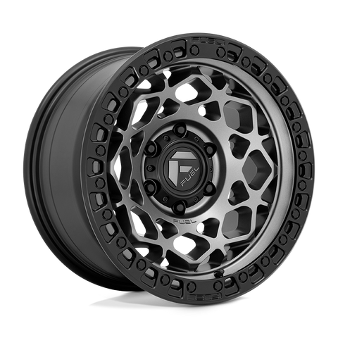 Fuel Unit D784 17x9 6x139.7 -12mm Gunmetal Matte Black Ring