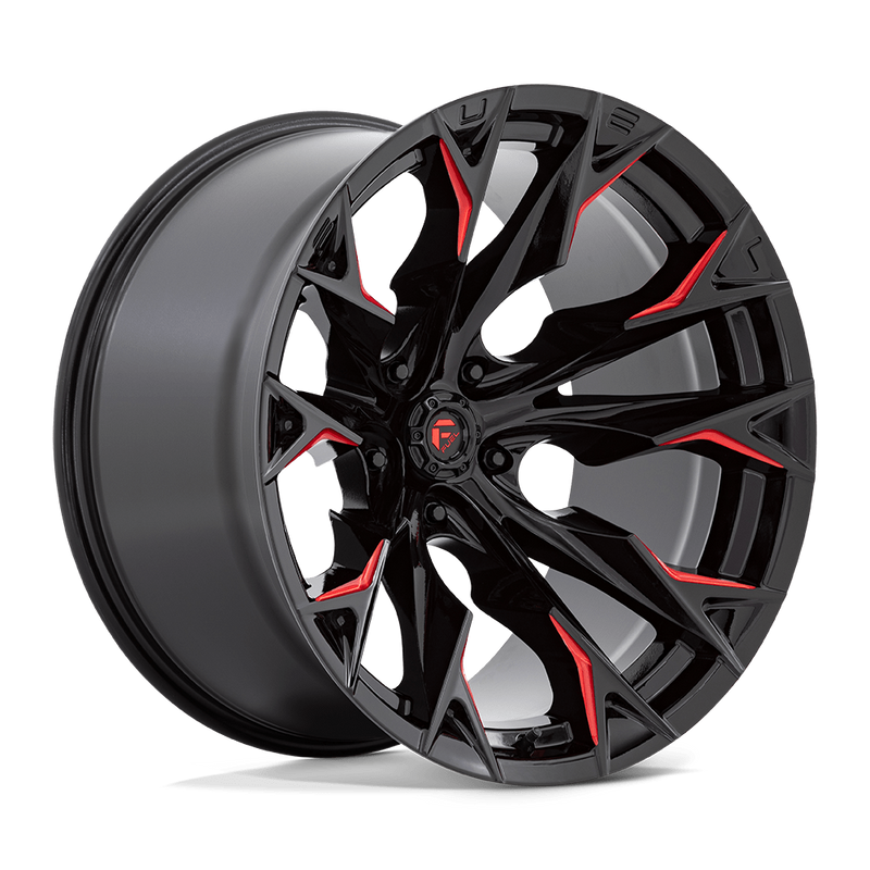 Fuel Flame D823 22x12 5x127 -44mm Gloss Black Milled Candy Red
