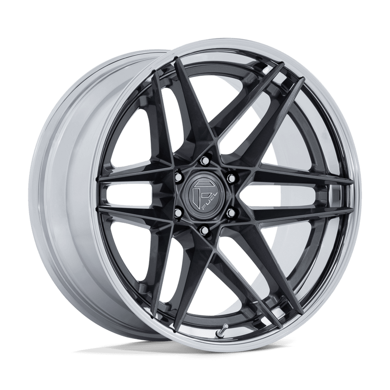 Fuel Flight FC408 22x9.5 6x139.7 +20mm Gloss Gunmetal Chrome Lip