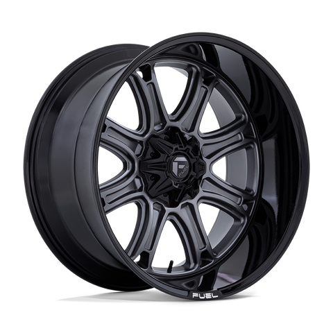 Fuel Darkstar 20x9 8x165.1 +1mm Matte Gunmetal Black Lip