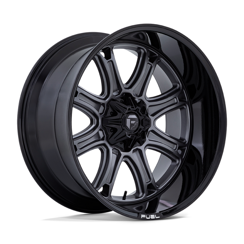 Fuel Darkstar 20x9 8x165.1 +1mm Matte Gunmetal Black Lip