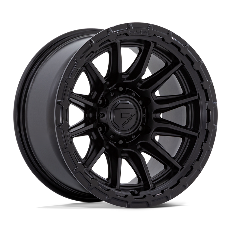 Fuel Piston FC866 17x9 6x139.7 +1mm Blackout Gloss Black Lip