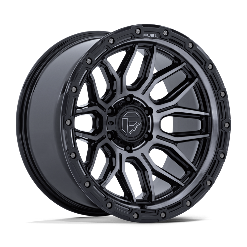 Fuel Surge FC881 Gloss Black Machined Gray Tint Clear Coat