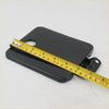 Back side of black plastic fuel door cover with circular cutout and mounting bracket for mitsubishi l200 delica pajero 1985-1995
