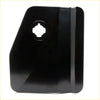 Black plastic fuel door cover with circular six pointed hole for attachment for nissan hardbody pathfinder 1985-1999