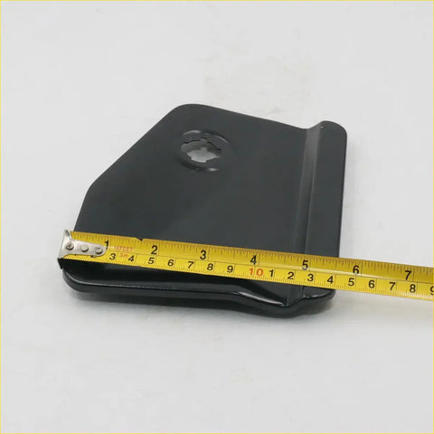 Black plastic fuel door cover back with central hole and molded edges for Nissan Hardbody Pathfinder 1985-1999