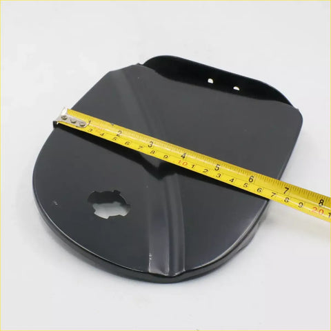 Black plastic fuel door cover for nissan navara single cab 2004-2014 with cutout and three holes at the top edge