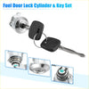 Shiny chrome fuel door lock cylinder set with matching black plastic key fob and metal keys for toyota 4runner pickup