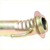 Galvanized metal fuel filler neck tube with ribbed body and flanged end for datsun nissan 720 1980-1989