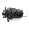 Black plastic fuel filter for Toyota Hilux SR5 2004-2016 with ribbed housing and integrated electrical connector