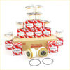 Fuel filter for toyota hilux 2004-2016 with genuine toyota oil filters in red and white packaging with black rubber seals