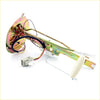 Metallic fuel gauge sending unit for Nissan Datsun Navara with white float arm and multi-colored wiring