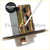 Fuel gauge sending unit back side with gold-toned metal latch, gray plastic housing, and black rubber seal for toyota hilux 4wd