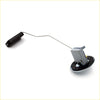 Black and silver fuel gauge sending unit with curved metal arm and float housing for toyota hilux sr5 1978-1983