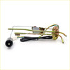 Metallic fuel gauge sending unit with black float green and gold tubing and wiring for nissan sentra b11 1.6l