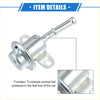 Silver metallic fuel injection pressure regulator with cylindrical body and threaded ports for toyota 4runner 2003-2009