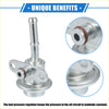Silver metallic fuel injection pressure regulator for Toyota 4Runner (2003-2009) with red rubber seals at ports