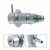 Silver metallic fuel injection pressure regulator with hex nut and green o-ring for toyota 4runner pickup 1996-2002