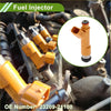 Close-up of an orange fuel injector with black base and silver metallic tip for toyota ractis 1.5 2010-2016