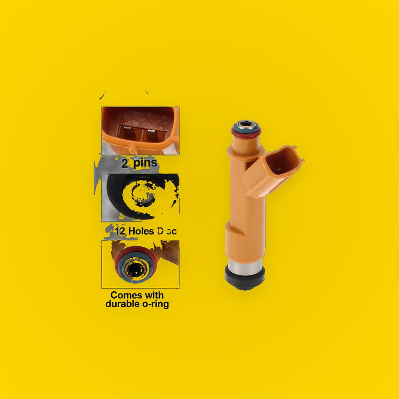 Fuel Injector 1 x No.23209-21100 for Toyota RACTIS 1.5 (2010-2016) Orange