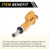 Fuel injector 12 holes yellow plastic with metallic nozzle and black rubber seal for toyota highlander 2016-2022