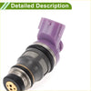 Fuel injector 2.4L for Toyota Previa DX LE purple plastic and metallic injector with black rubber seal and gold threaded tip