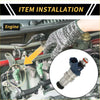 Blue and silver fuel injector with black rubber seal at base for toyota tacoma 1995 to 2001 4 holes model