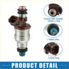 Brown and silver fuel injector with blue tip and durable rubber o-ring seals for Toyota 4Runner SR5 1989-1995