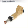 Tan plastic fuel injector with metallic nozzle and black rubber seals for toyota 4runner 4.0 v6 2010-2019