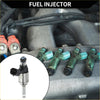 Fuel injector for toyota avalon 2019-2021 3.5l with silver and black cylindrical body and plastic connector housing