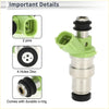Green plastic and metallic fuel injector with black rubber o-ring for Toyota Cressida luxury 3.0 (1989-1992)