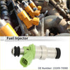 Green and silver fuel injector with black rubber seals for toyota cressida luxury 3.0 1989-1992