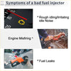 Orange fuel pump nozzle with black handle and metal tip for fuel injector on toyota gx71 1ge engine 1986-1988