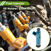 Blue fuel injector with black rubber seals and metallic fittings for toyota highlander base 2.4 2001-2004