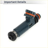 Dark blue plastic fuel injector with orange rubber seals and black parts for toyota land cruiser 4.7 1998-2005 base model